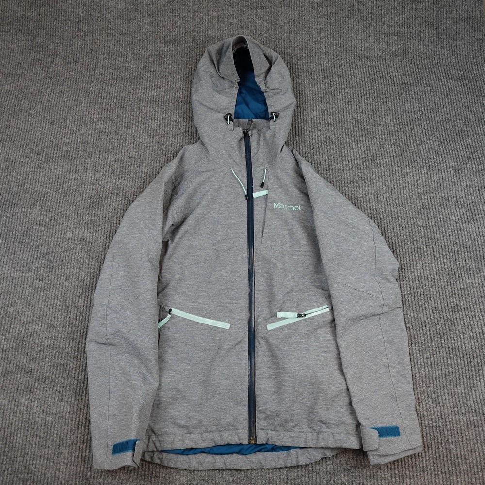 Marmot Jacket Womens XS Gray Softshell Hooded Insulated Ski Snowboard Coat